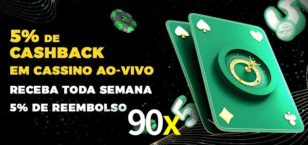 Promoções do cassino ao Vivo 90x